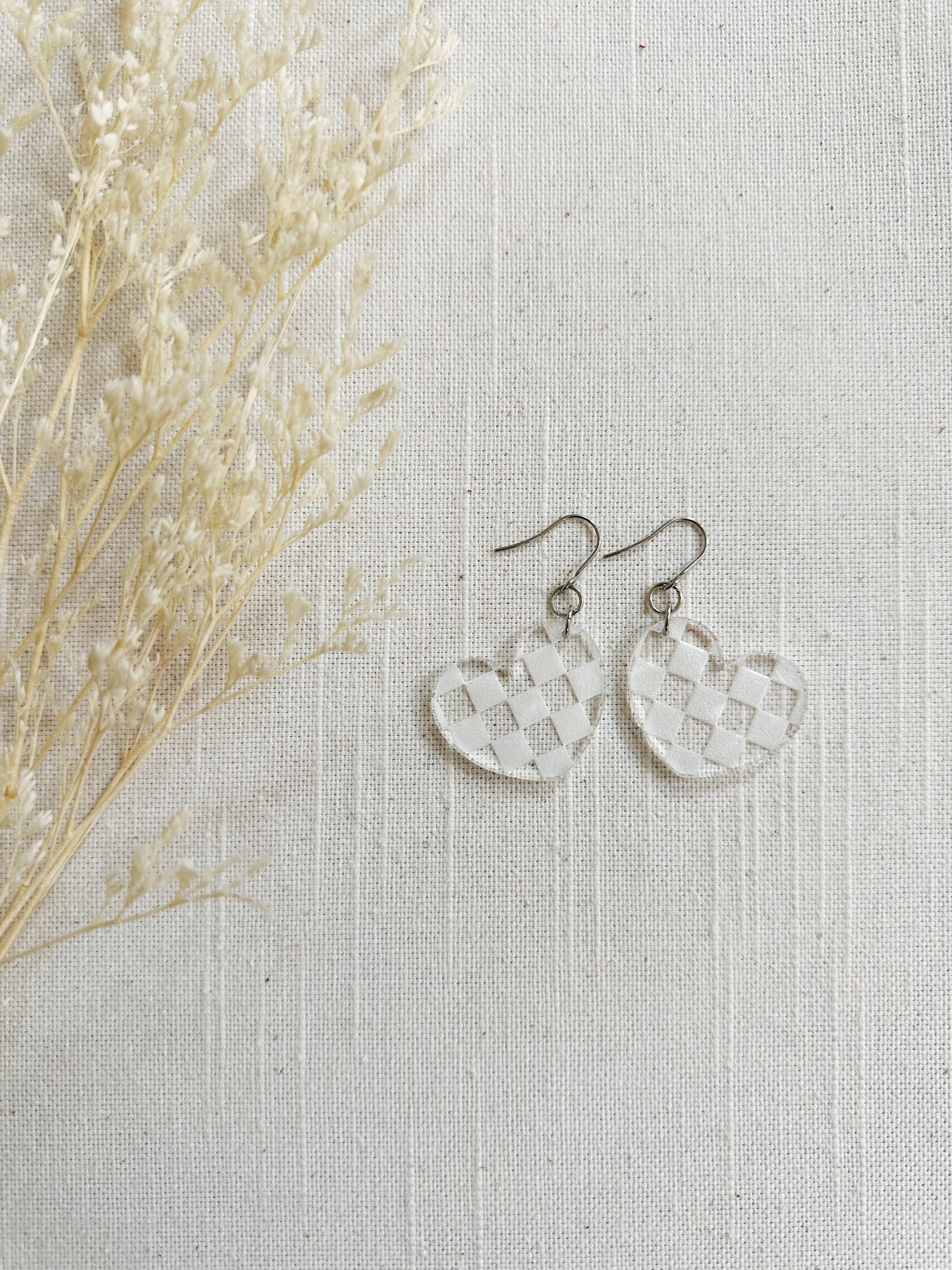 Checkered Acrylic Heart