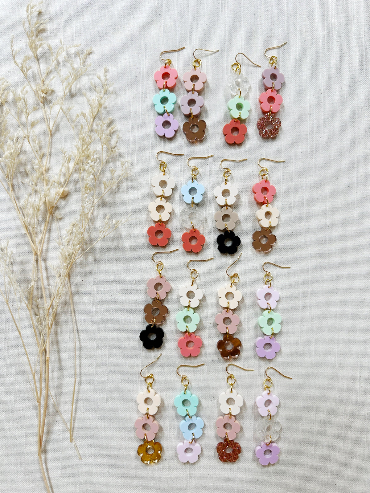 Daisy Acrylic Dangles