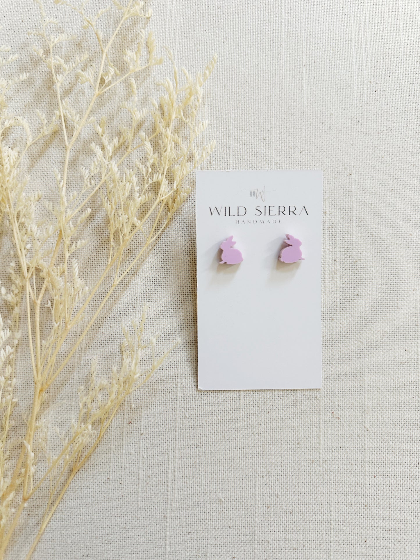 Pastel Acrylic Bunny Studs