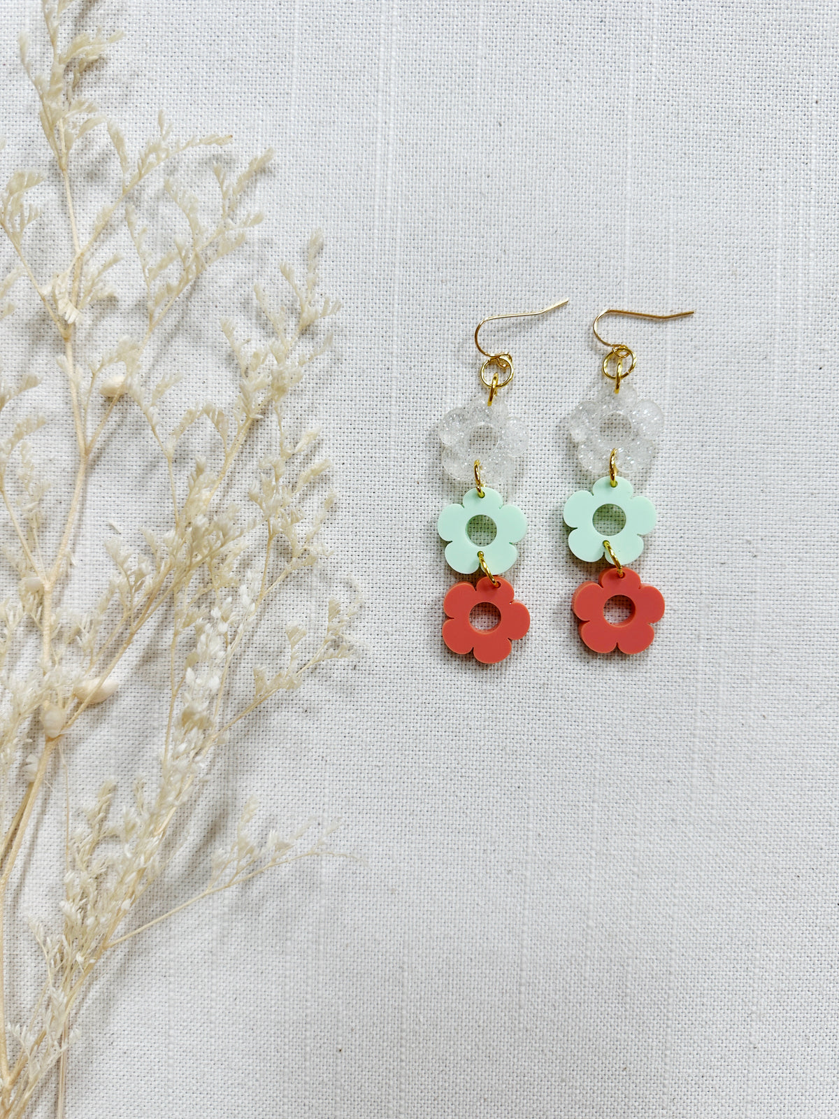 Daisy Acrylic Dangles