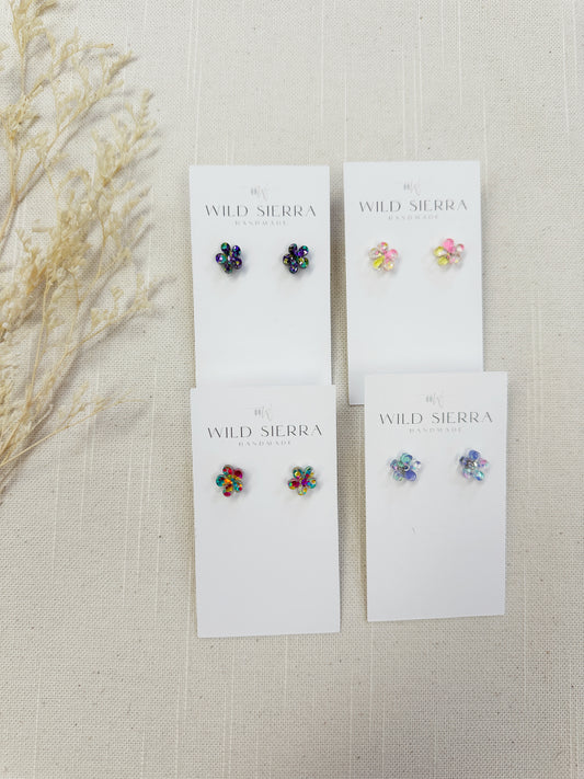 Acrylic Retro Flower Stud