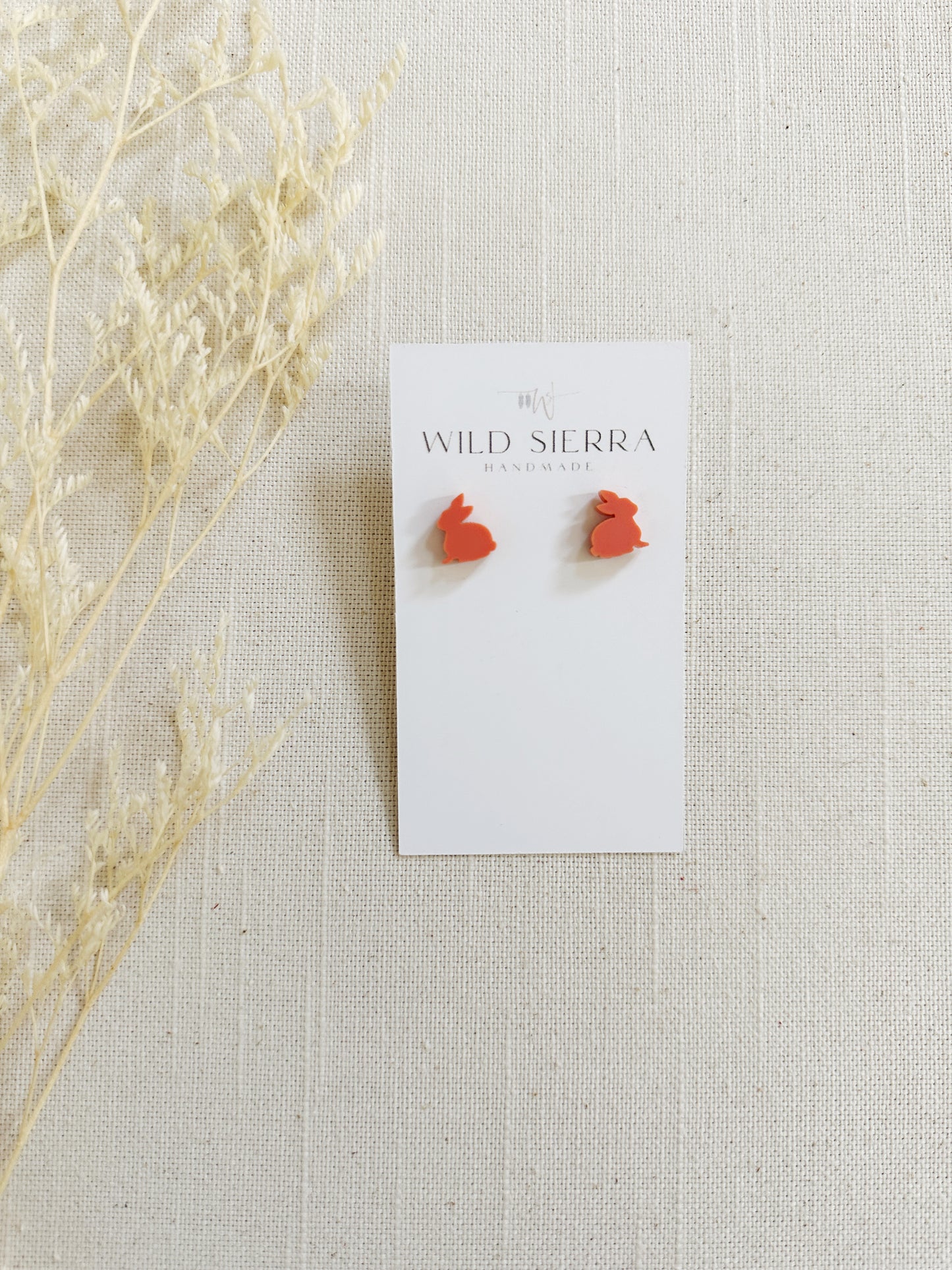 Pastel Acrylic Bunny Studs