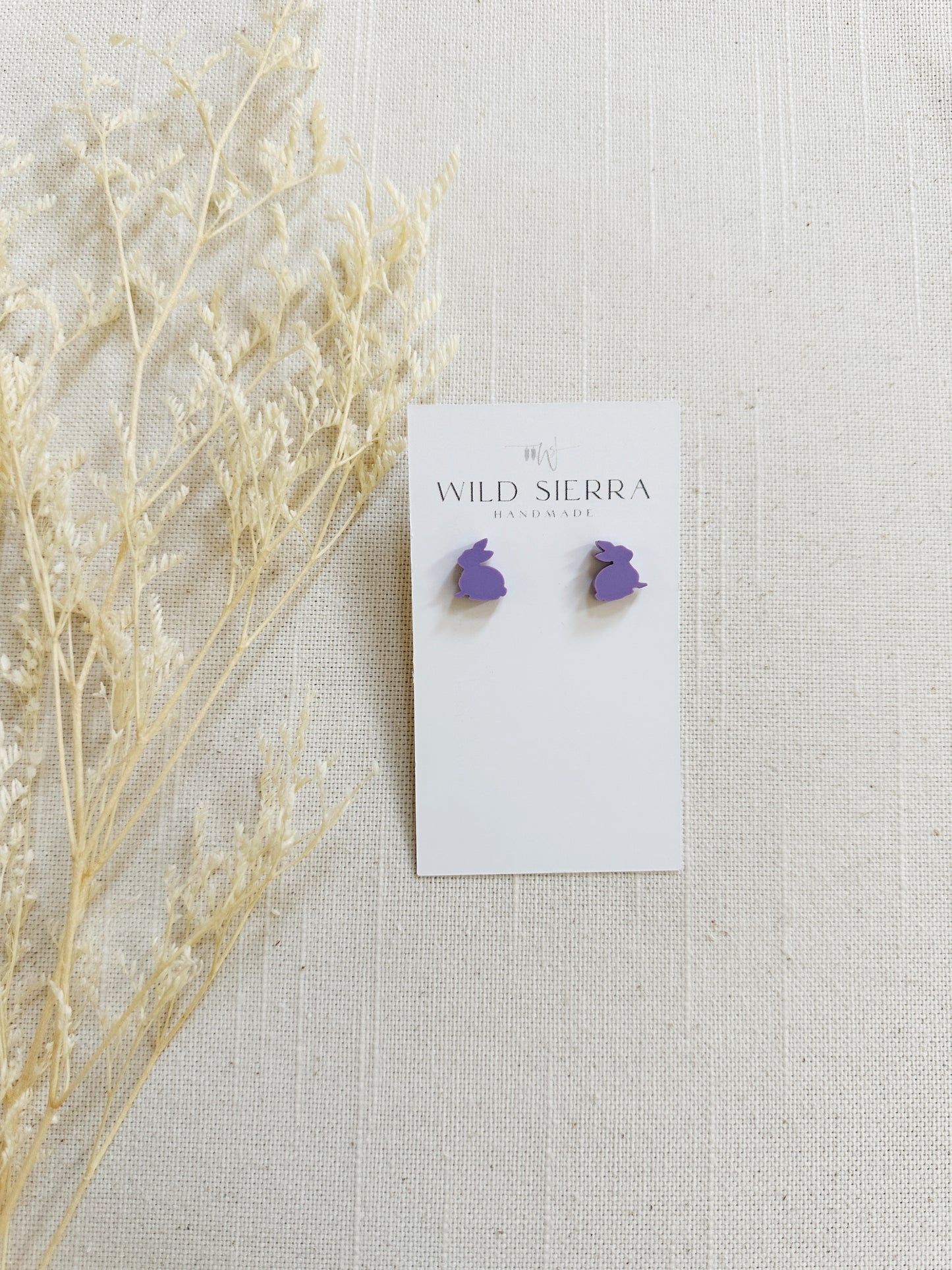 Pastel Acrylic Bunny Studs