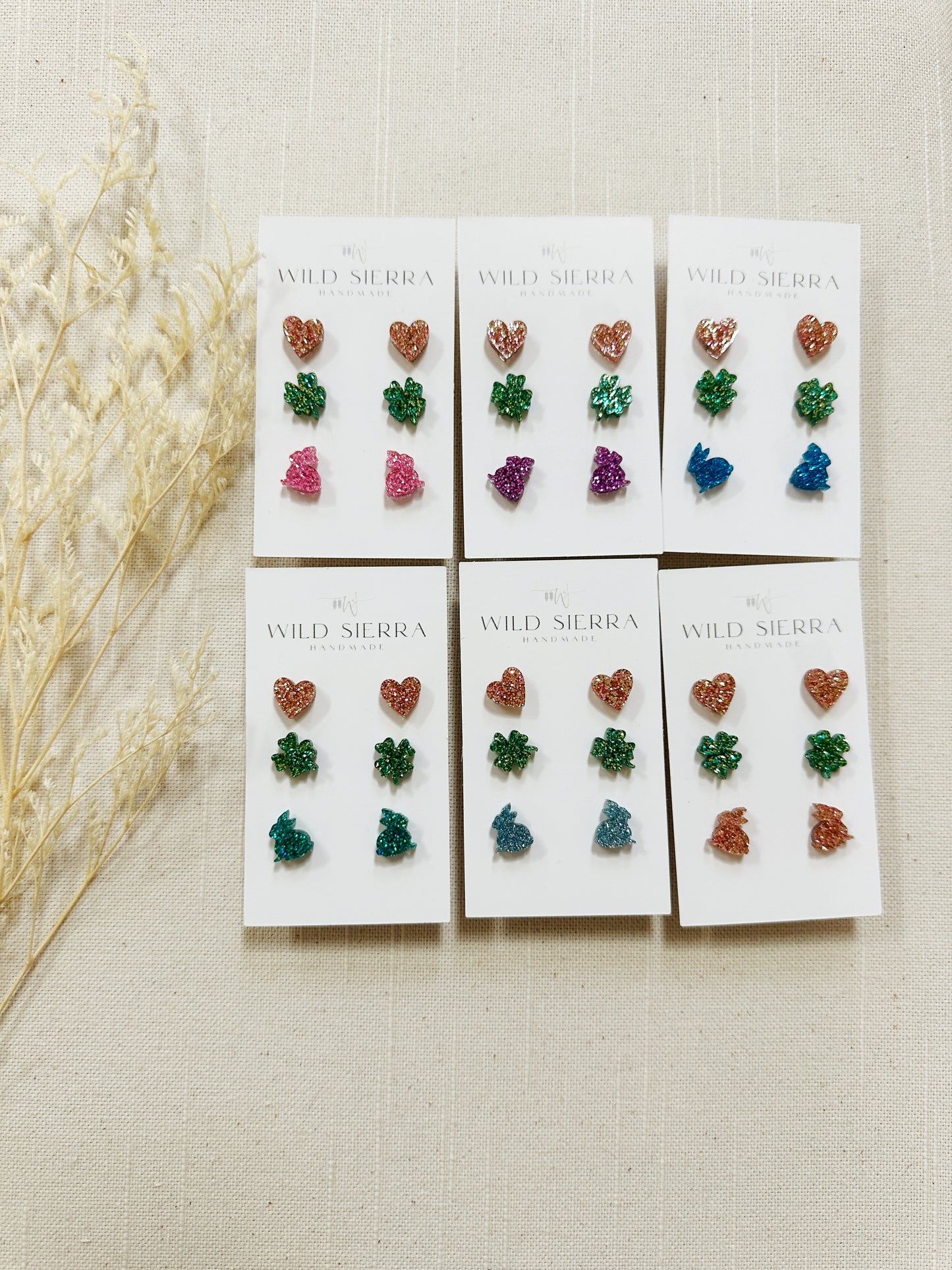 Spring Acrylic 3 Pack Studs