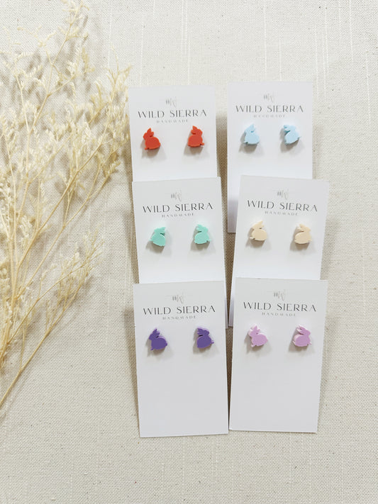 Pastel Acrylic Bunny Studs