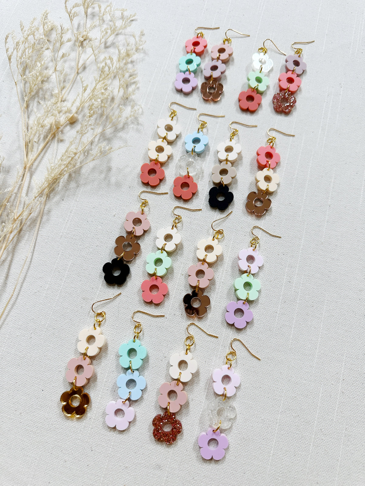 Daisy Acrylic Dangles