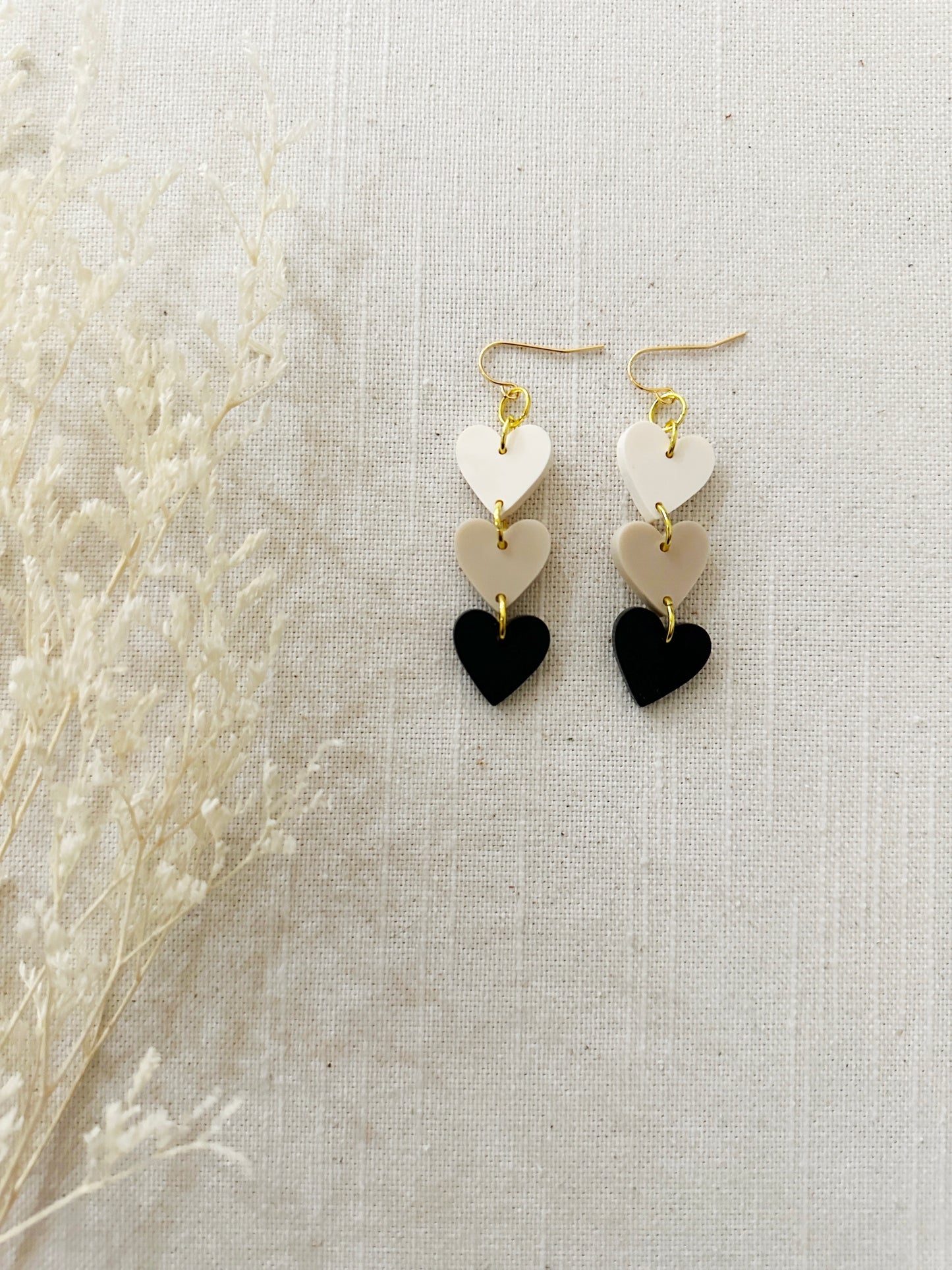 Valentines Colored Acrylic Dangles