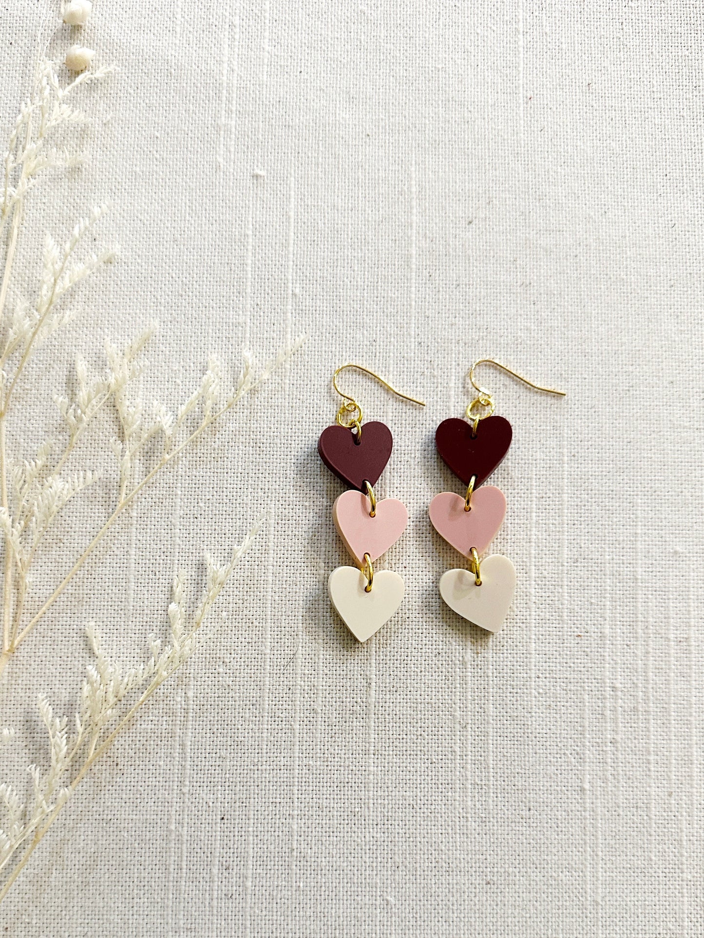 Valentines Colored Acrylic Dangles