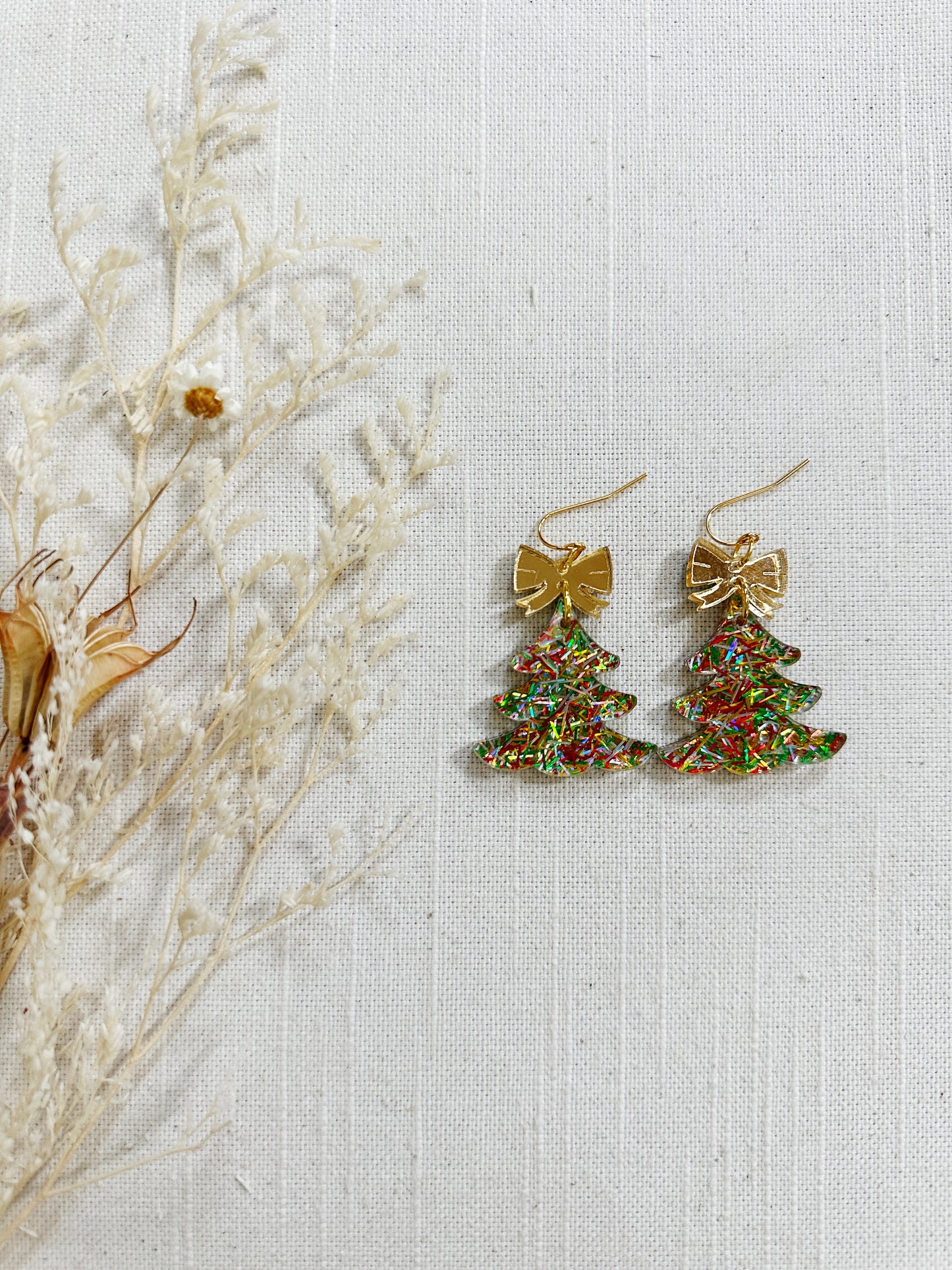 Winter Holiday Acrylic Earrings