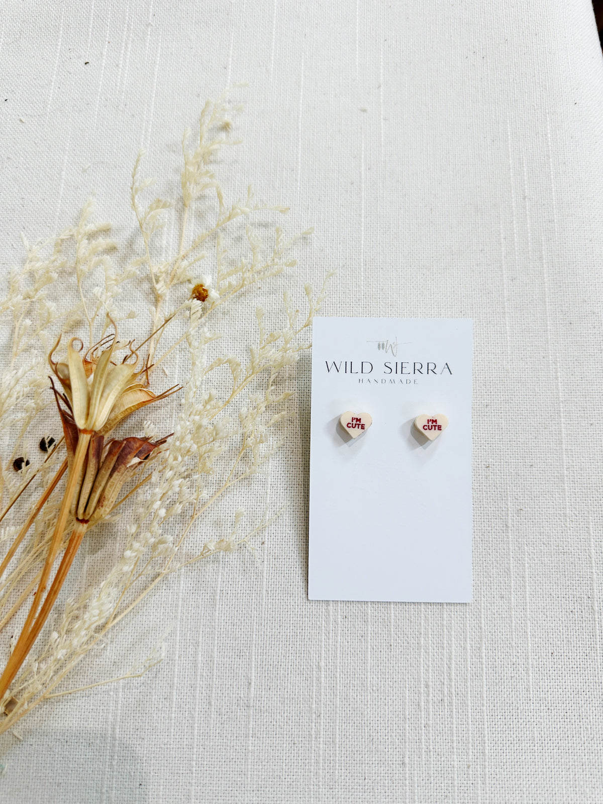 Conversation Heart Studs