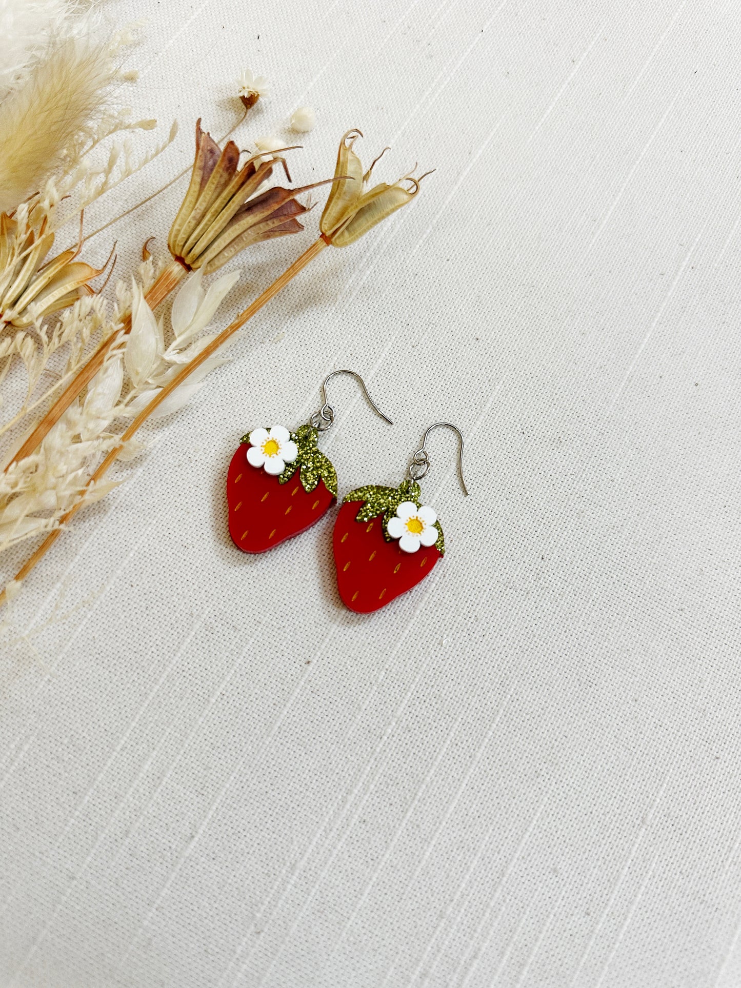 Strawberry Acrylic Dangle