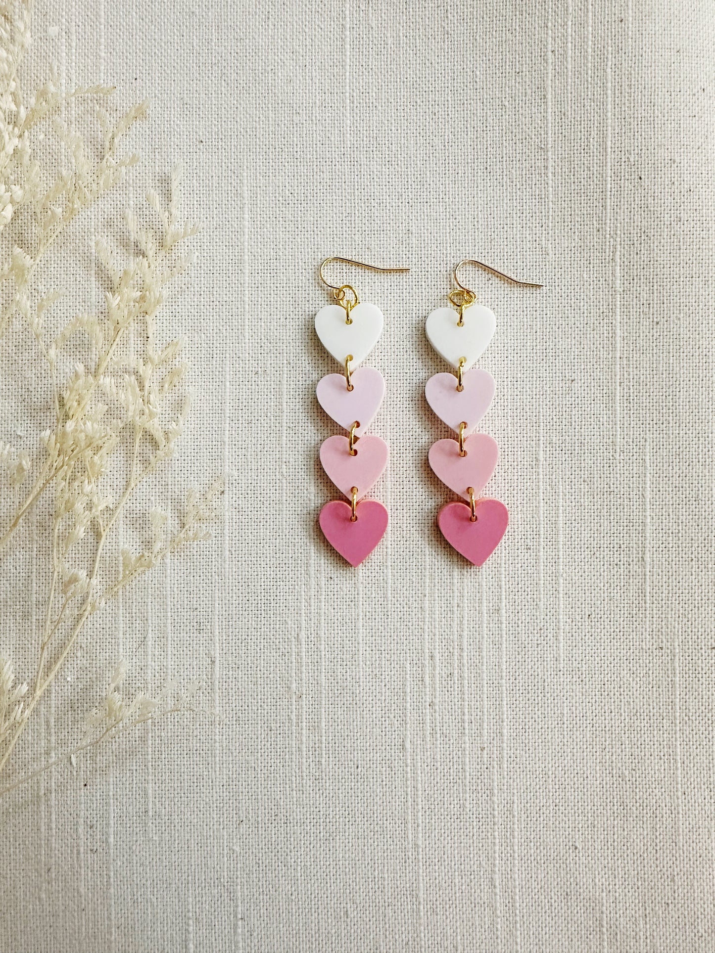 Valentines Colored Acrylic Dangles