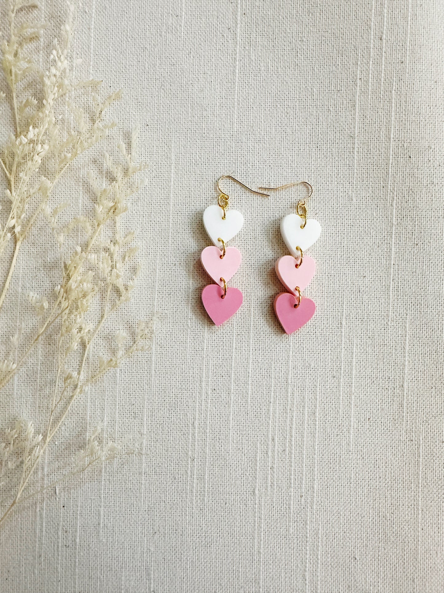 Valentines Colored Acrylic Dangles