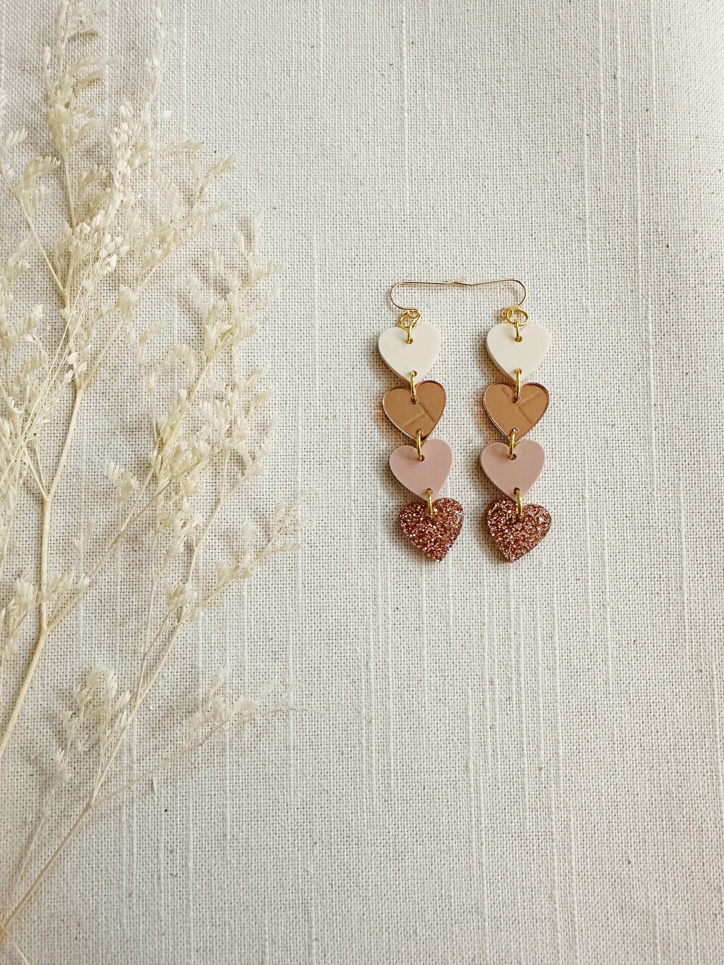 Valentines Colored Acrylic Dangles