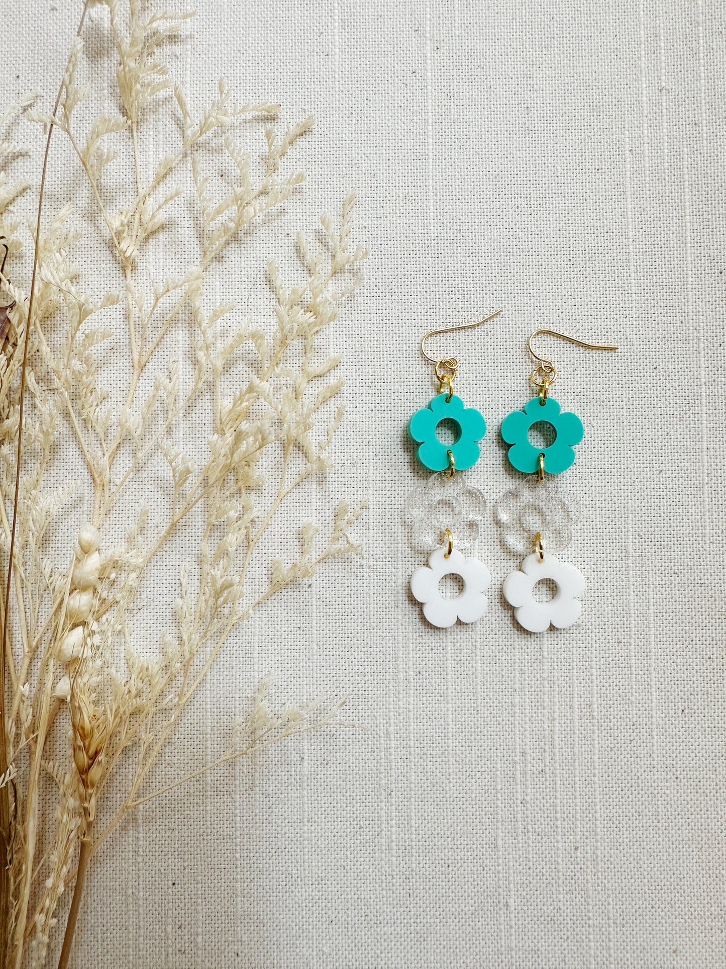 Daisy Acrylic Dangles