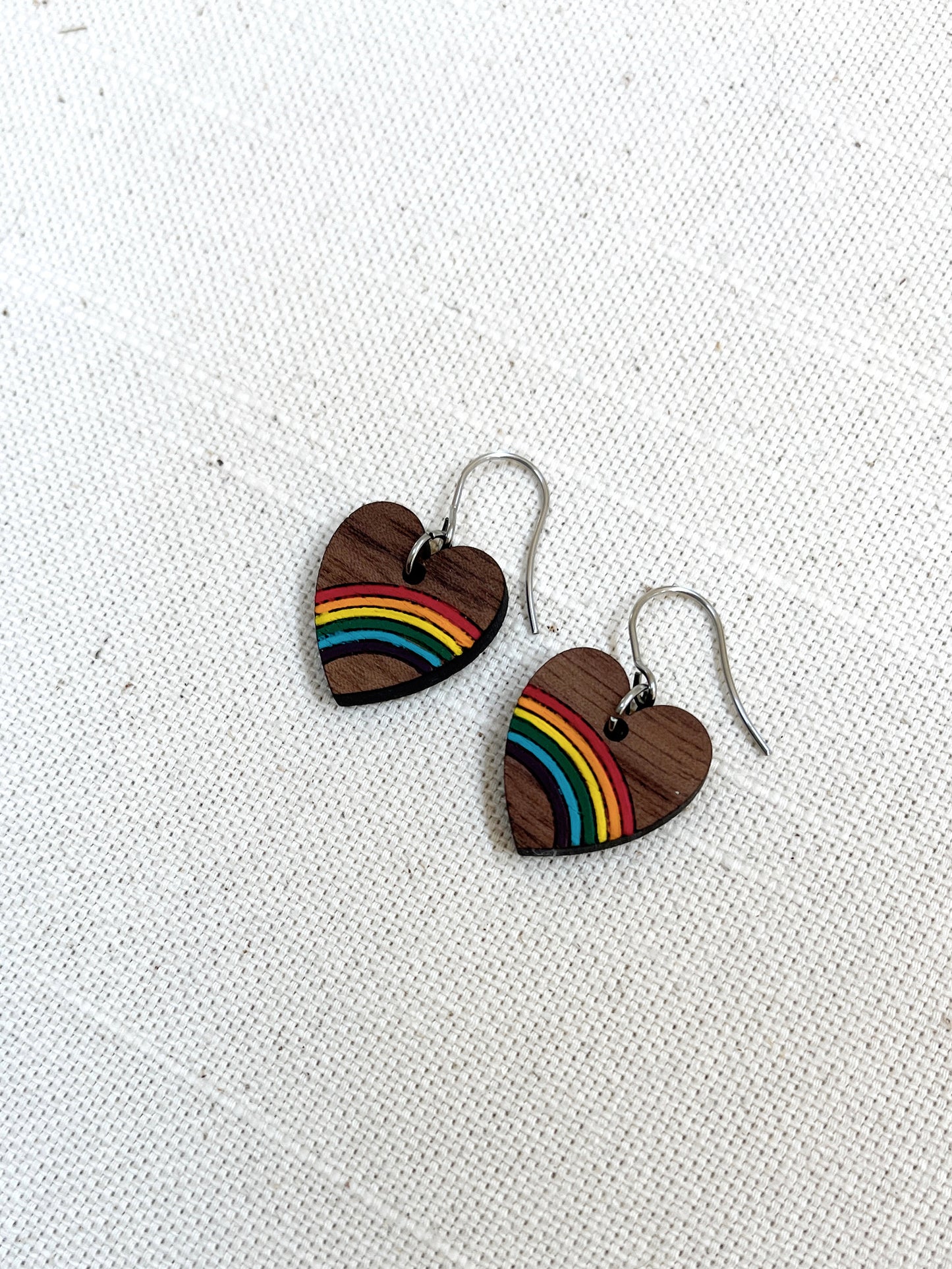 Rainbow Heart Dangles
