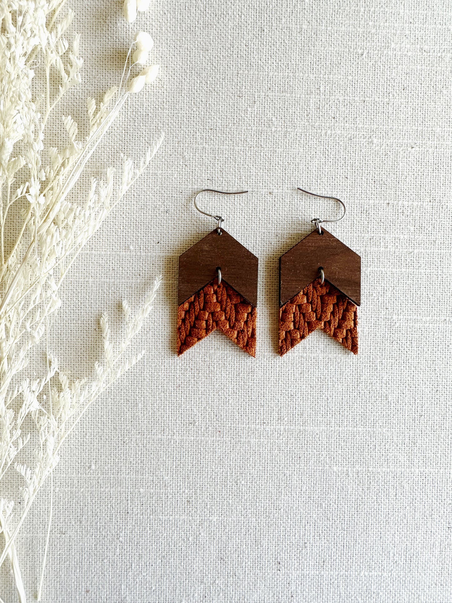 Chevron Double with Leather