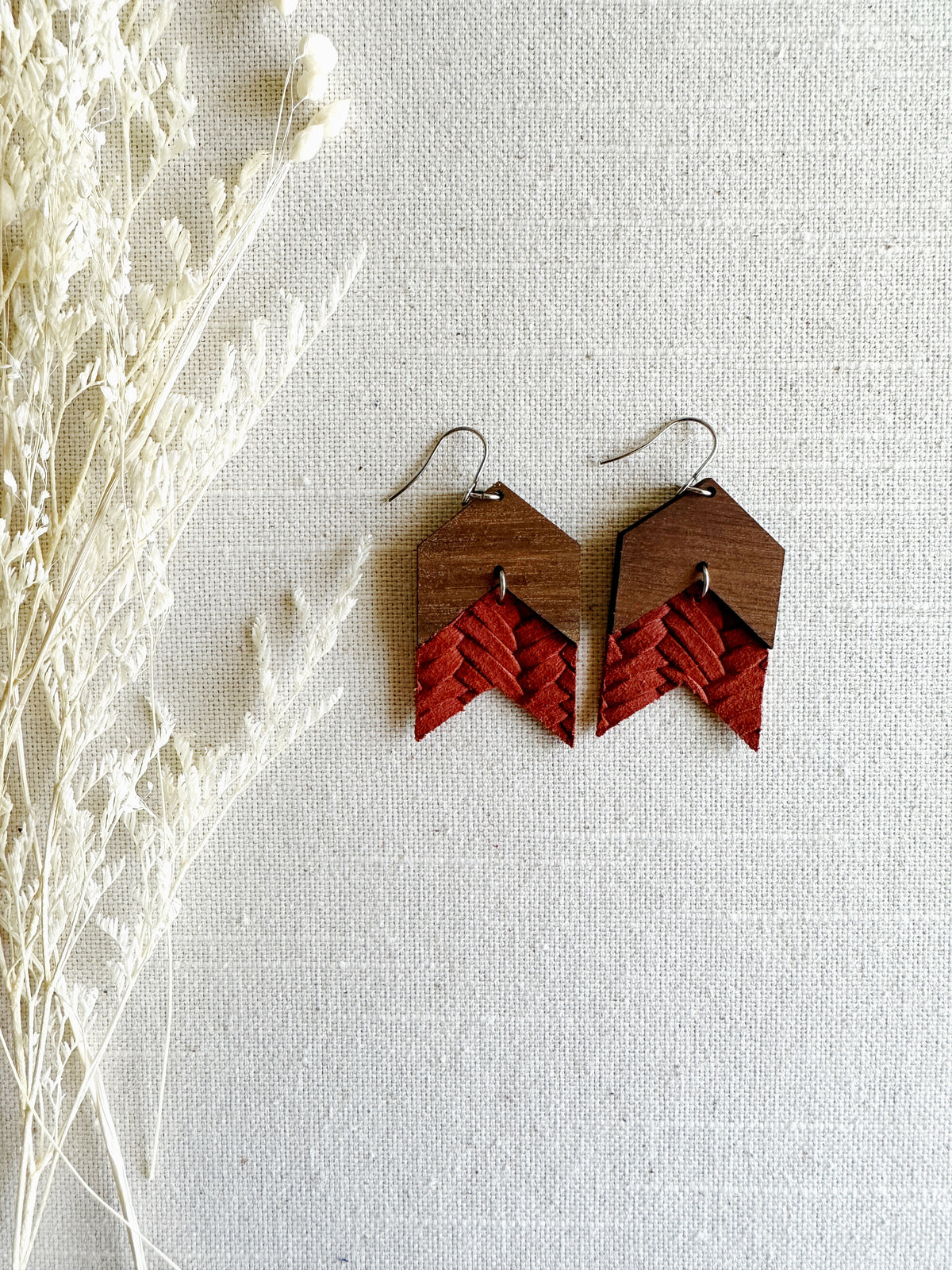 Chevron Double with Leather