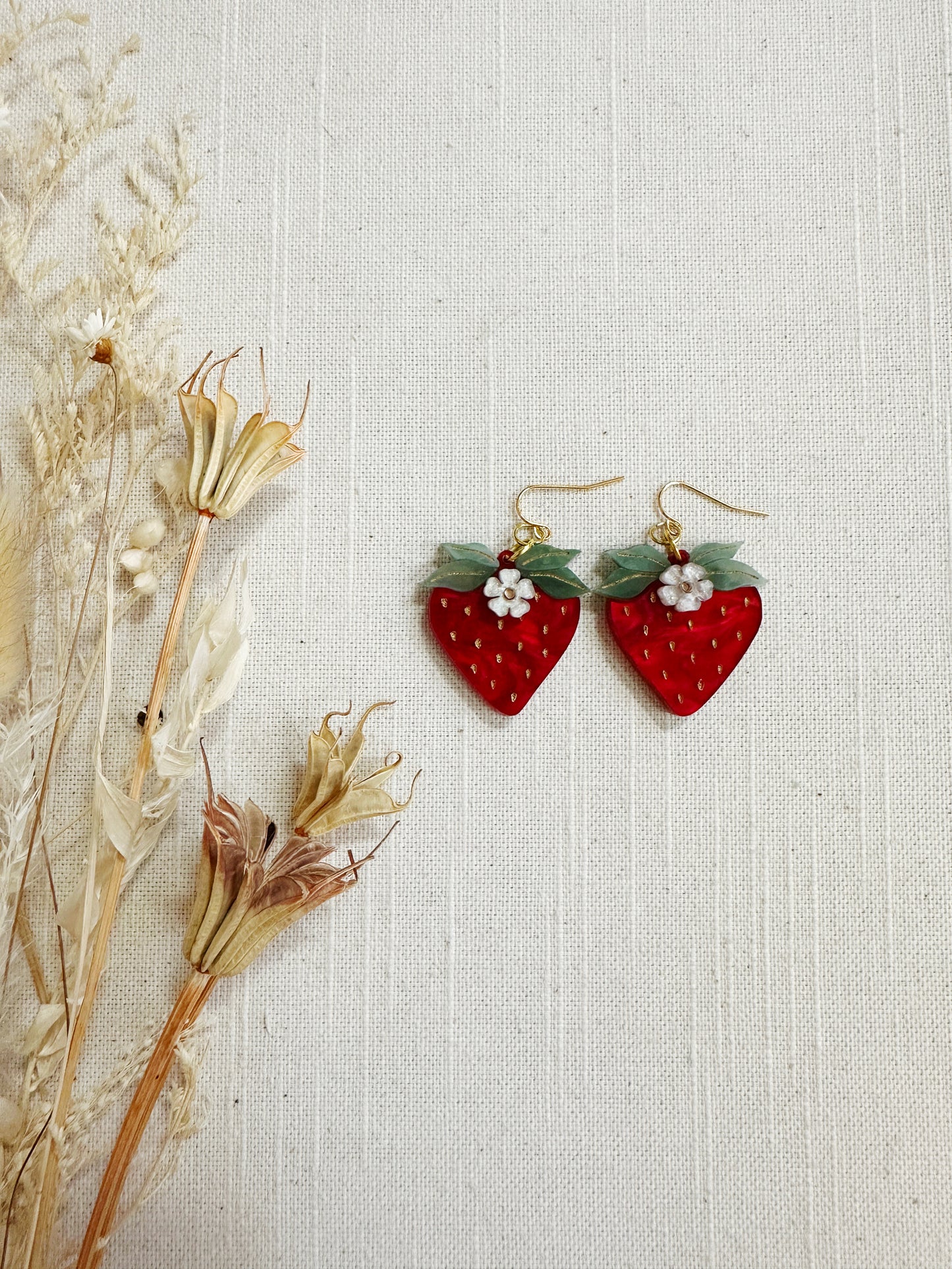 Strawberry Acrylic Drops