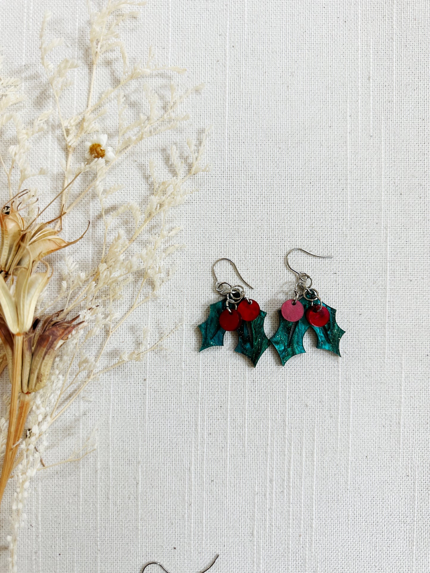 Winter Holiday Acrylic Earrings