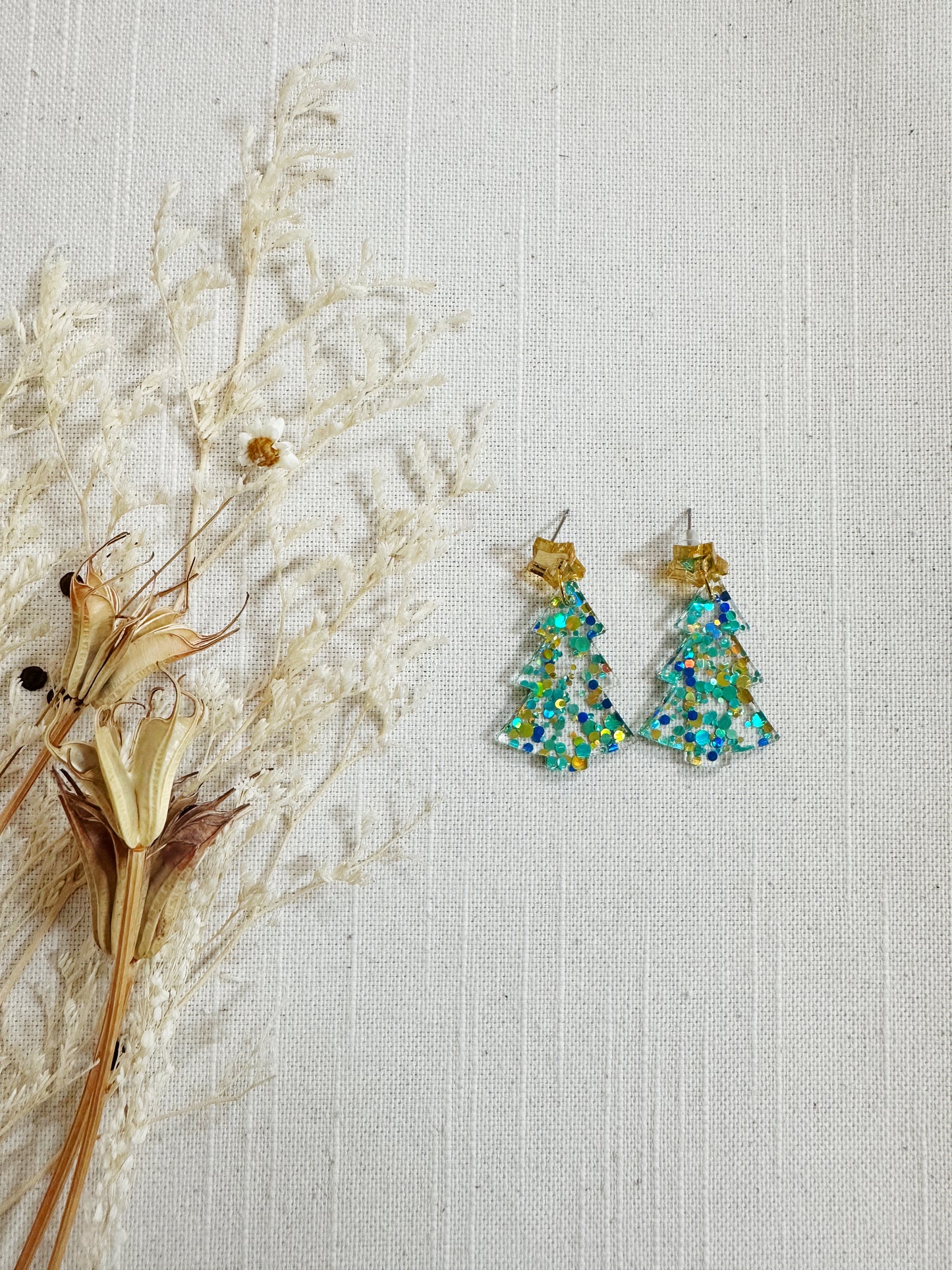 Winter Holiday Acrylic Earrings