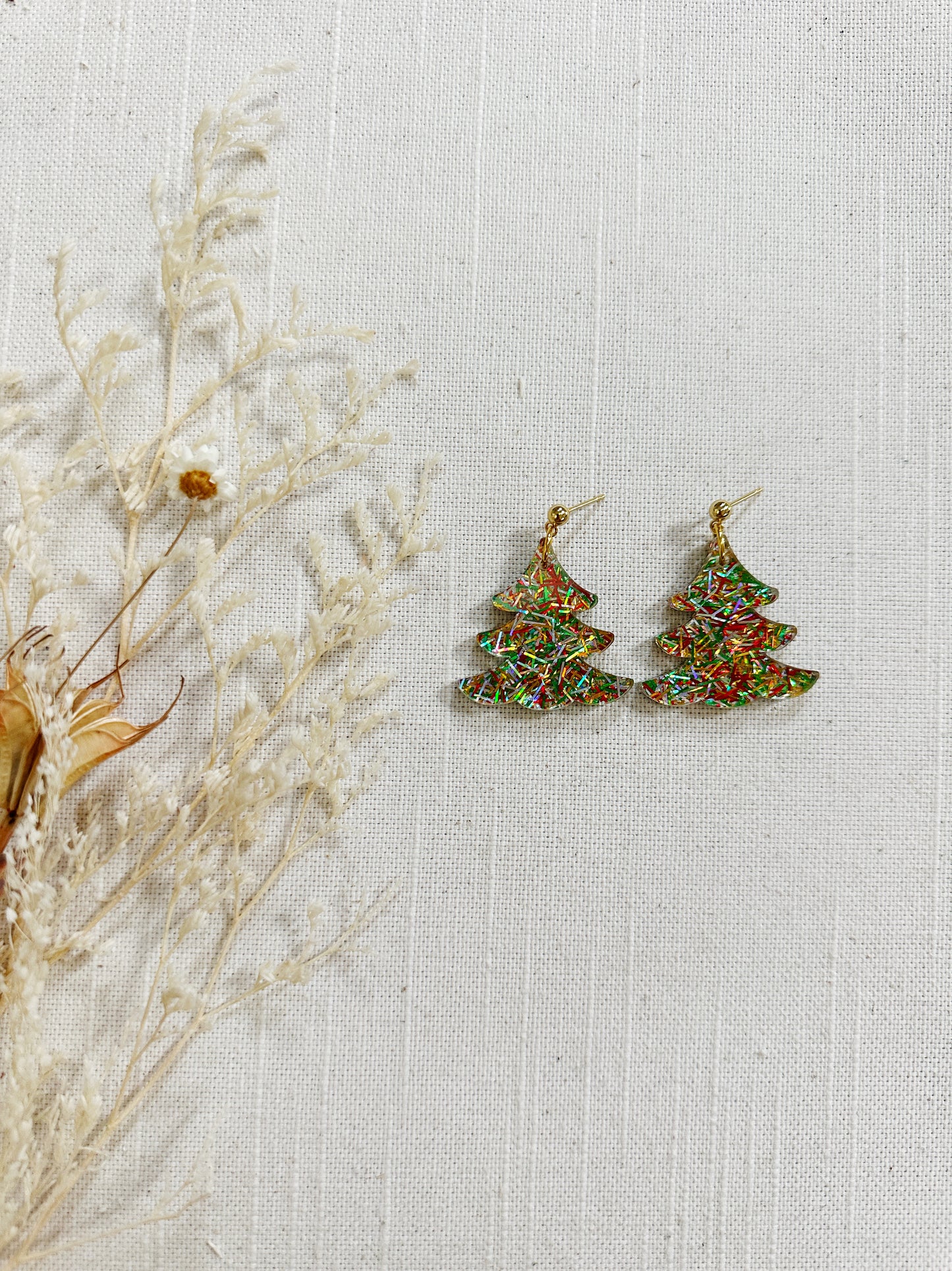 Winter Holiday Acrylic Earrings