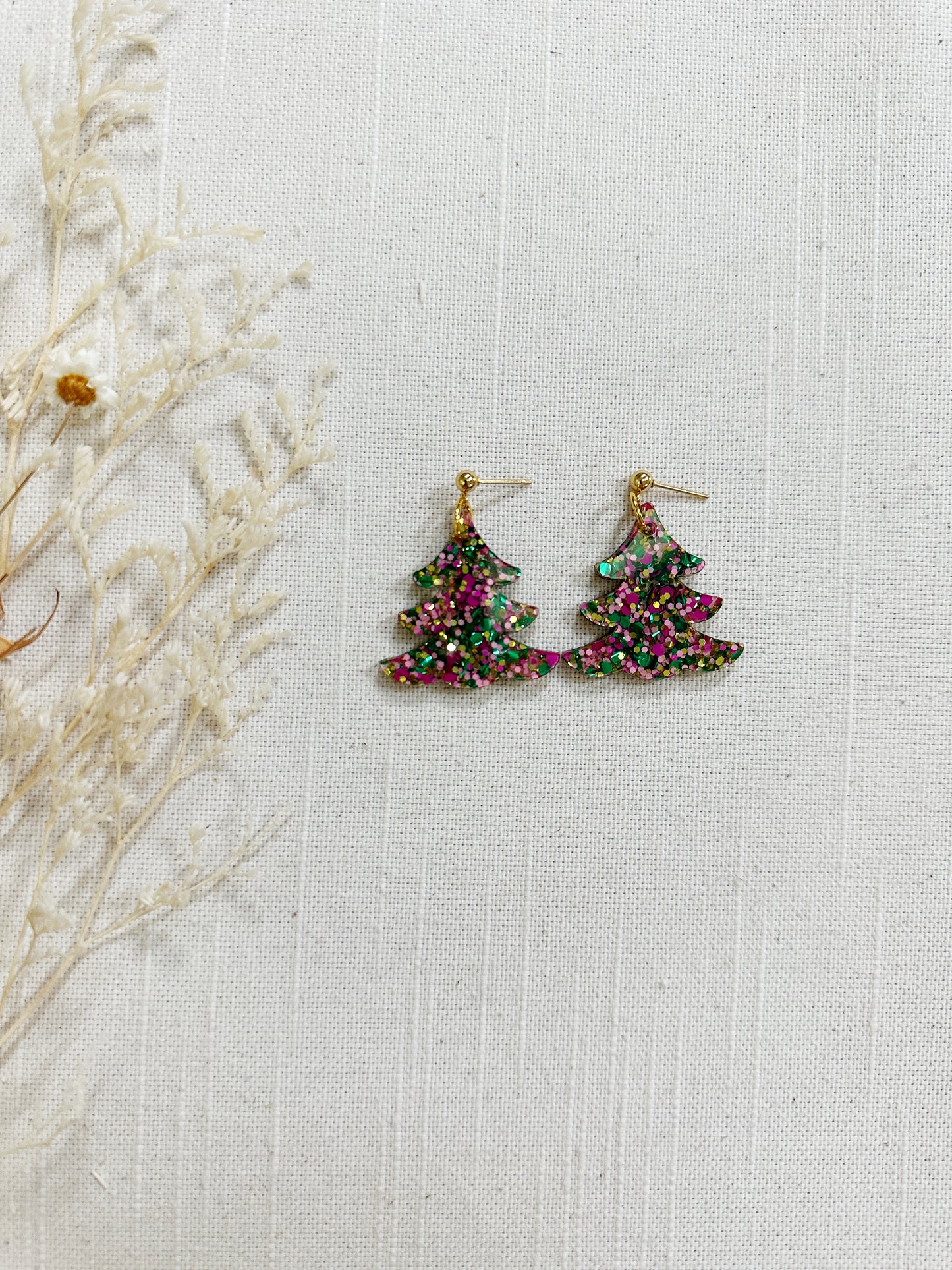 Winter Holiday Acrylic Earrings