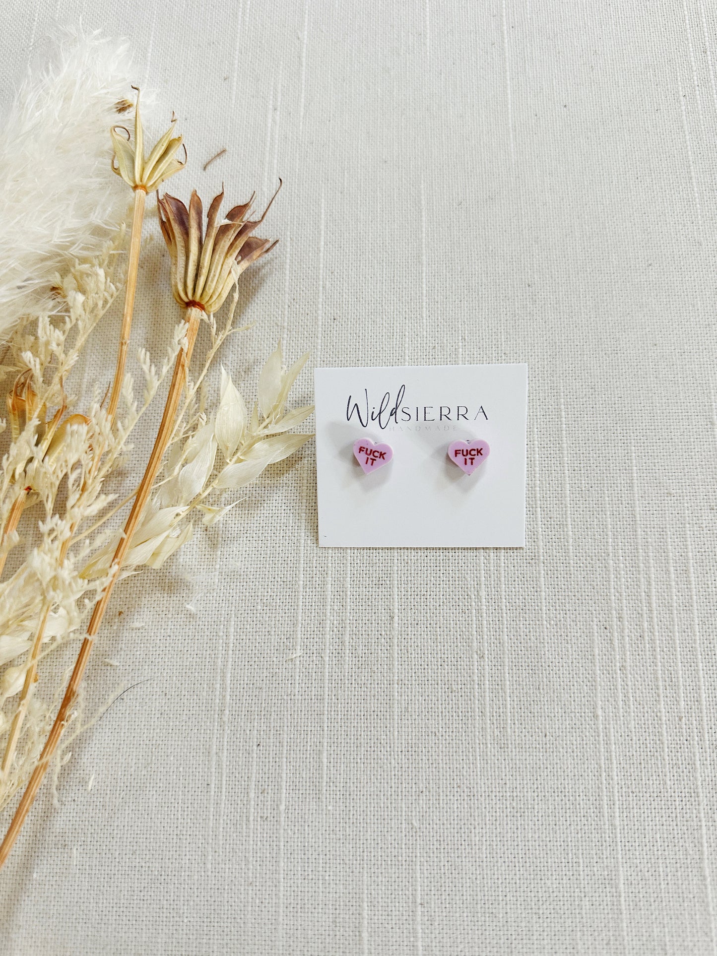 Conversation Heart Studs