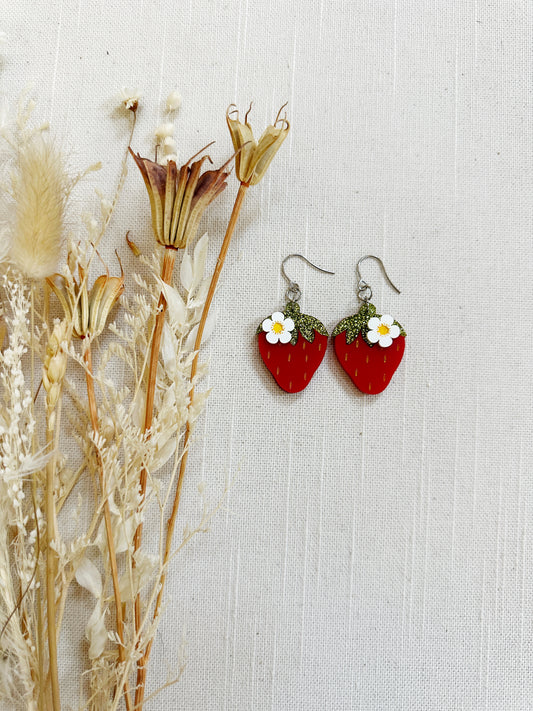 Strawberry Acrylic Dangle
