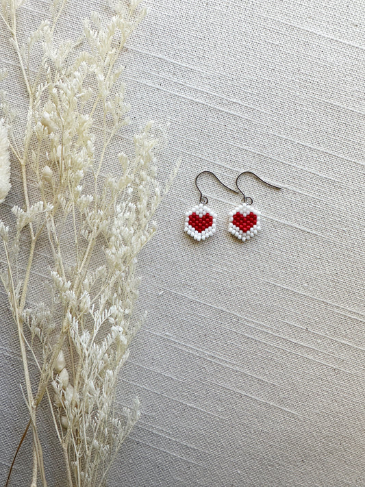 Beaded Drop Heart