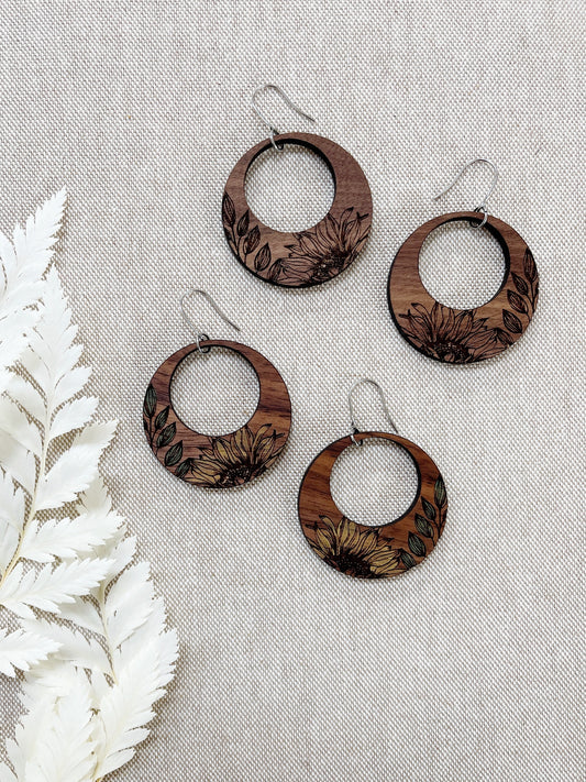 Wood Sunflower Circle