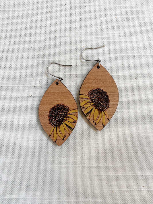 Half Sunflower Teardrop