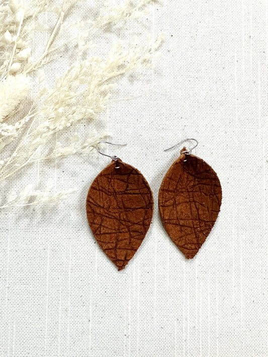 Hippo Print Leather Leaf